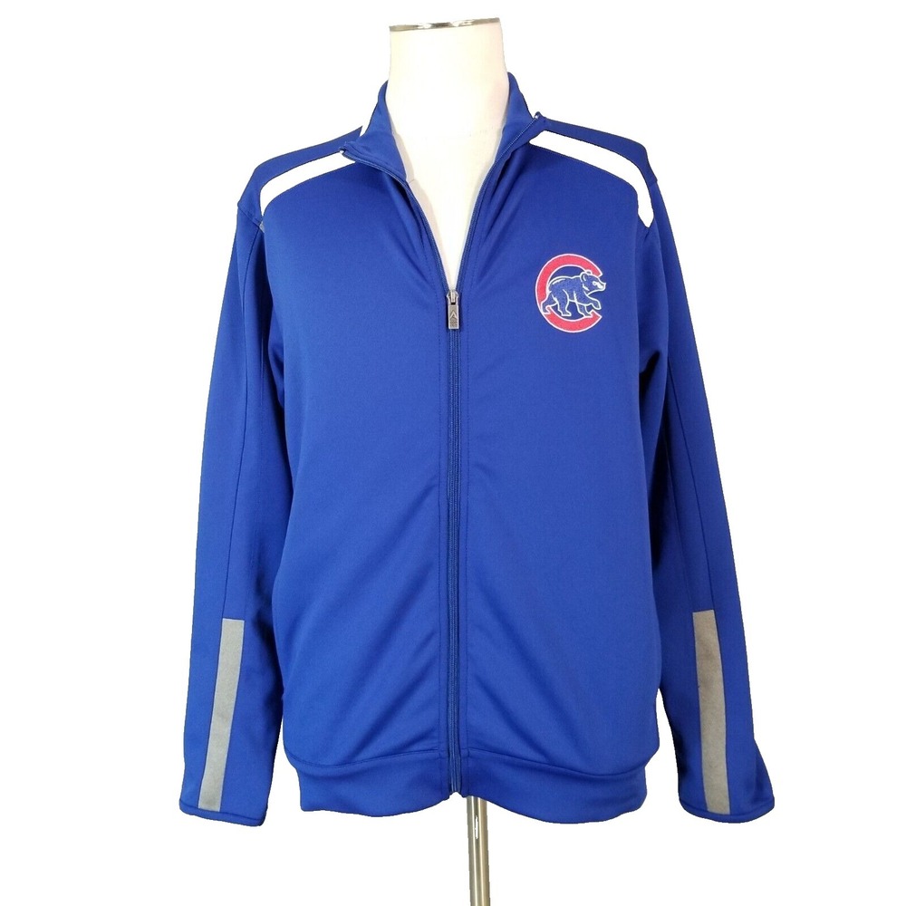 Antigua Chicago Cubs jacket men's medium‎ blue heavy fleece full zip